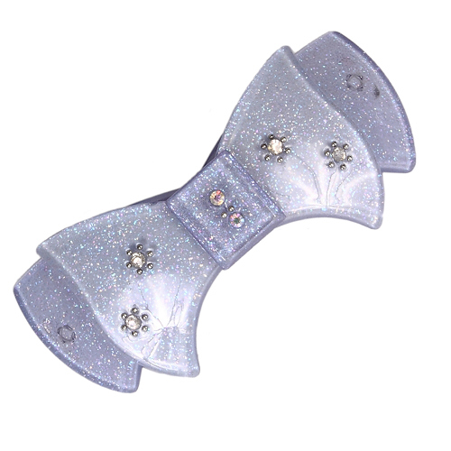 Haarclip, Haarspange, Acryl, Strass, lila, 8537 - zum Schließen ins Bild klicken